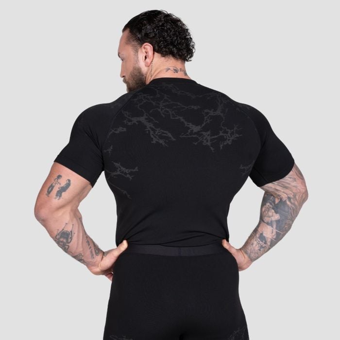 Static Seamless T-Shirt in Black - GymBeam L