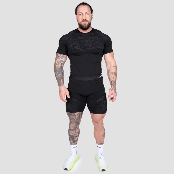 Static Seamless T-Shirt in Black - GymBeam L
