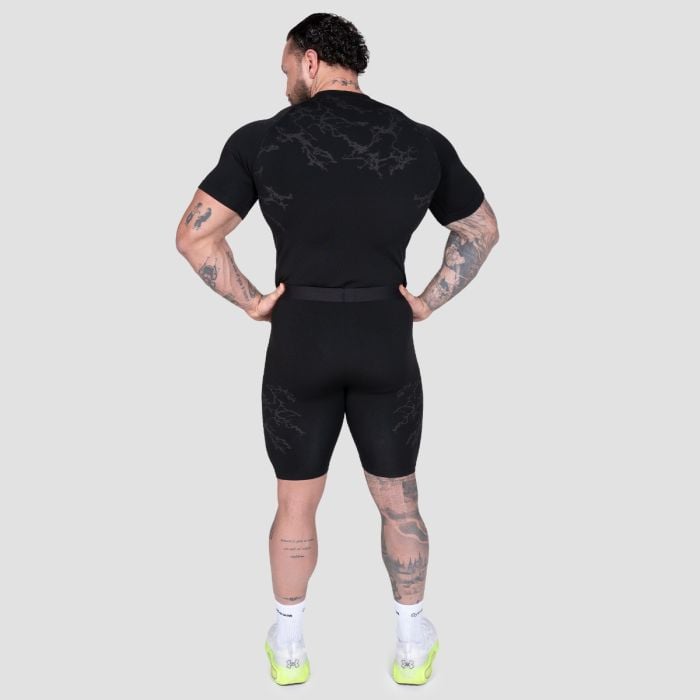Static Seamless T-Shirt in Black - GymBeam L
