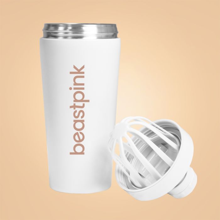 Stahl-Shaker (650 ml) in White - BeastPink single_variant