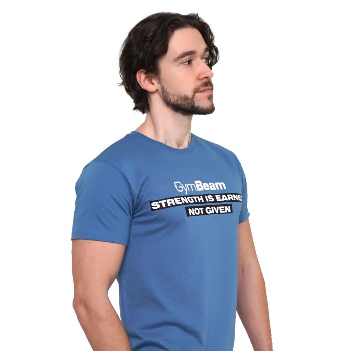 Strength T-shirt Storm Blue - GymBeam L