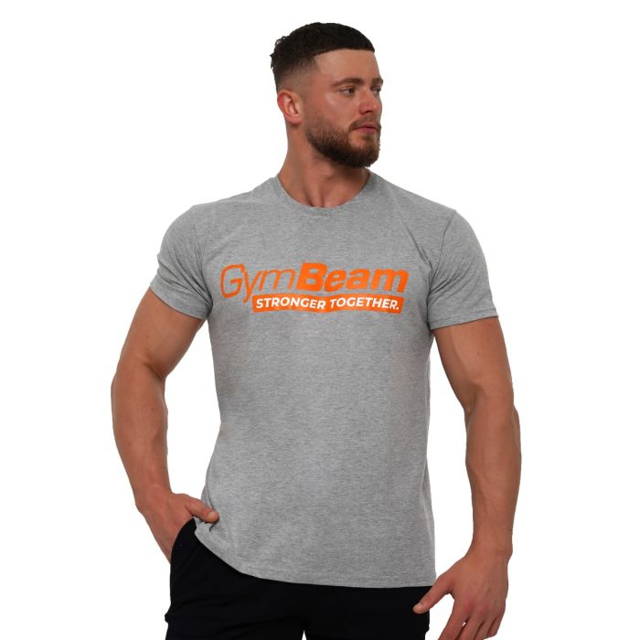 Stronger Together T-Shirt Grey - GymBeam XL