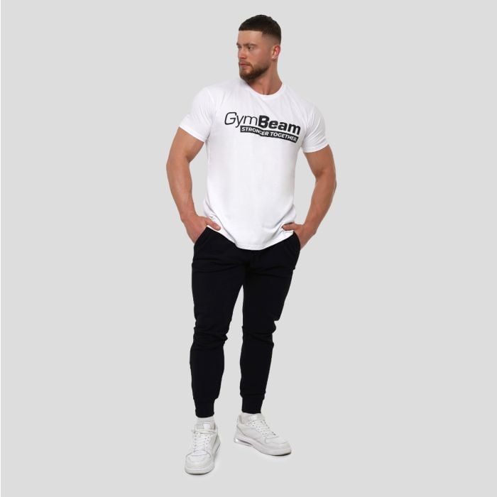Stronger Together T-Shirt White - GymBeam XXXL