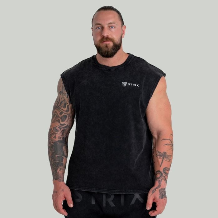 Tank Top in Washed Black - STRIX XXXL