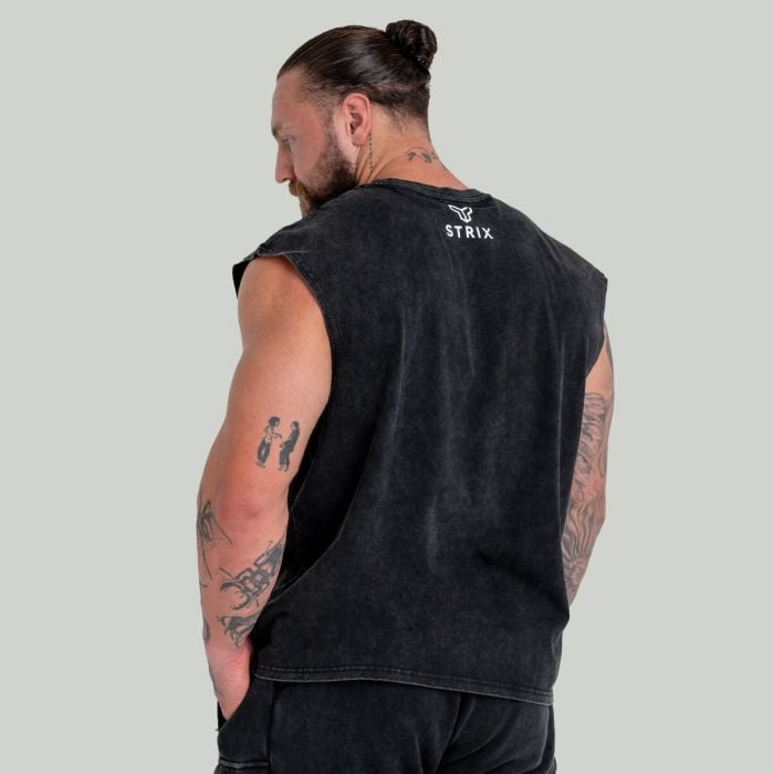 Tank Top in Washed Black - STRIX XXXL