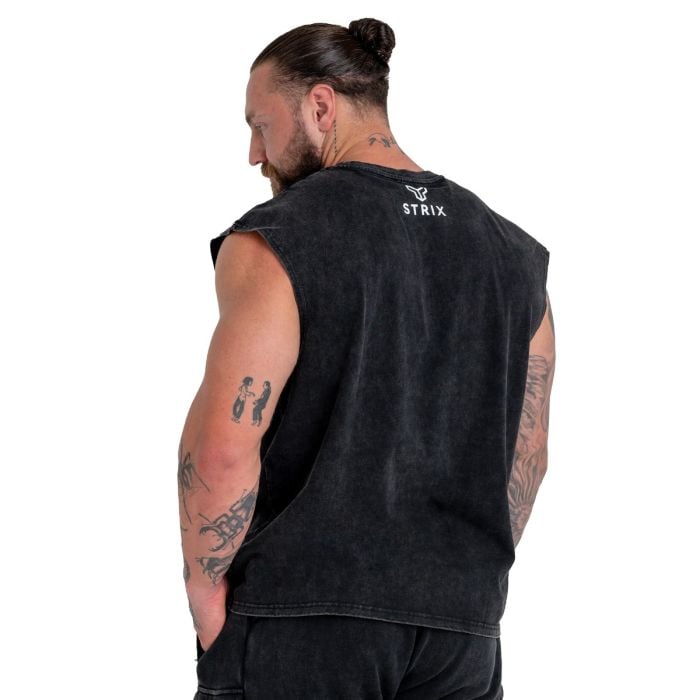 Tank Top in Washed Black - STRIX XXXL