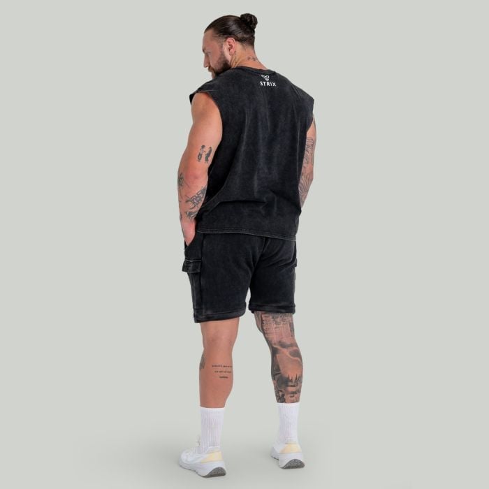 Tank Top in Washed Black - STRIX XXXL