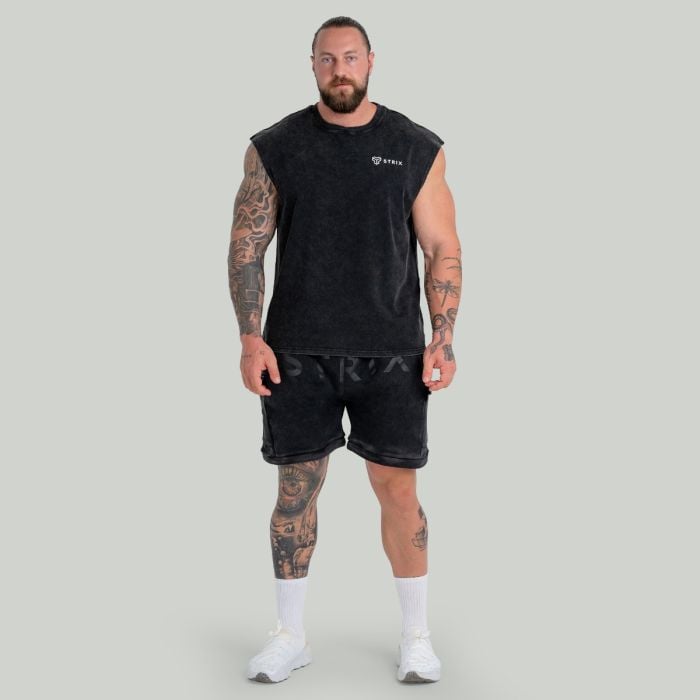 Tank Top in Washed Black - STRIX XXXL