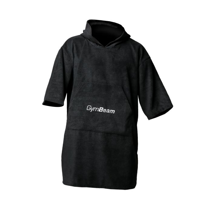 Frottee-Handtuchponcho in Black - GymBeam single_variant