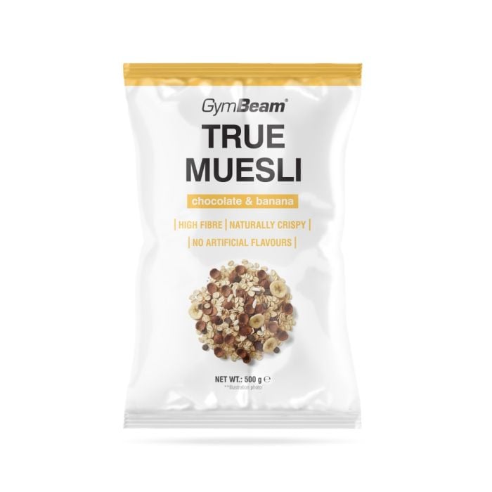 True Müsli - GymBeam 500 g - Schokoladenbanane