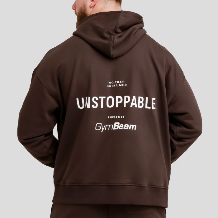 Unstoppable Hoodie in Brown - GymBeam XL