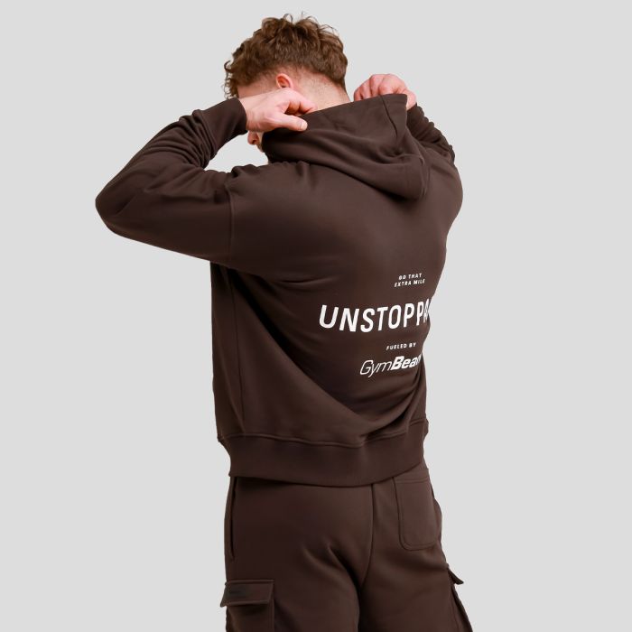 Unstoppable Hoodie in Brown - GymBeam XL