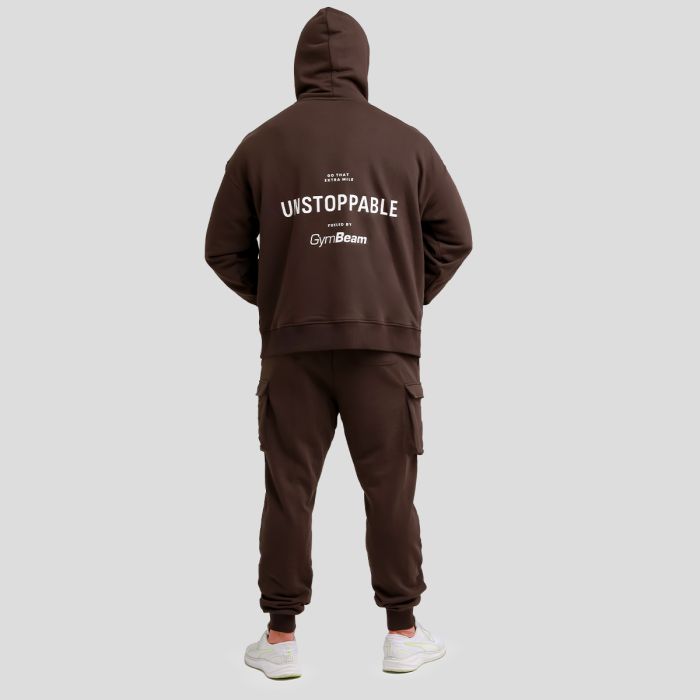 Unstoppable Hoodie in Brown - GymBeam XL