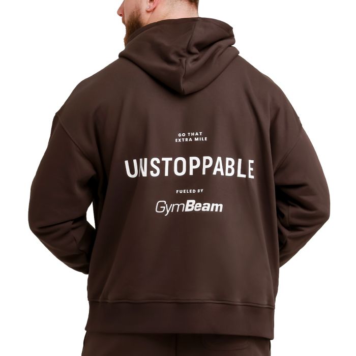 Unstoppable Hoodie in Brown - GymBeam XL