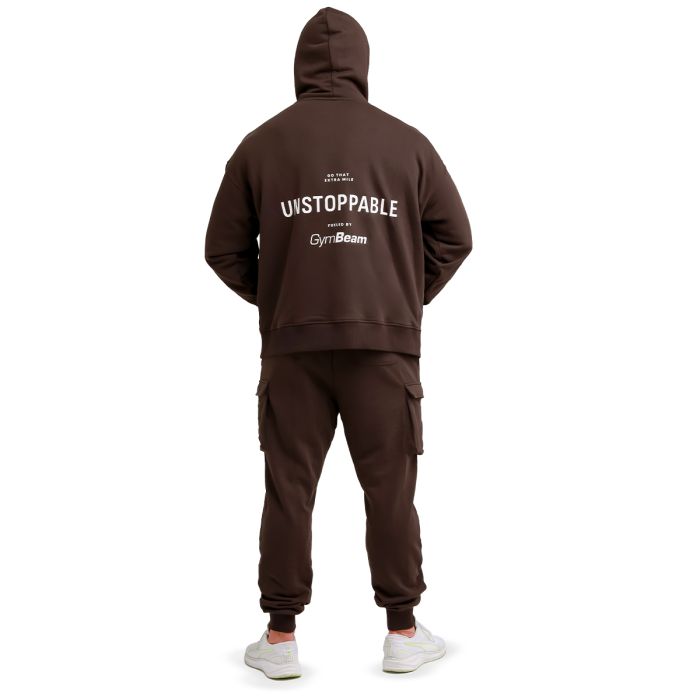 Unstoppable Hoodie in Brown - GymBeam XL