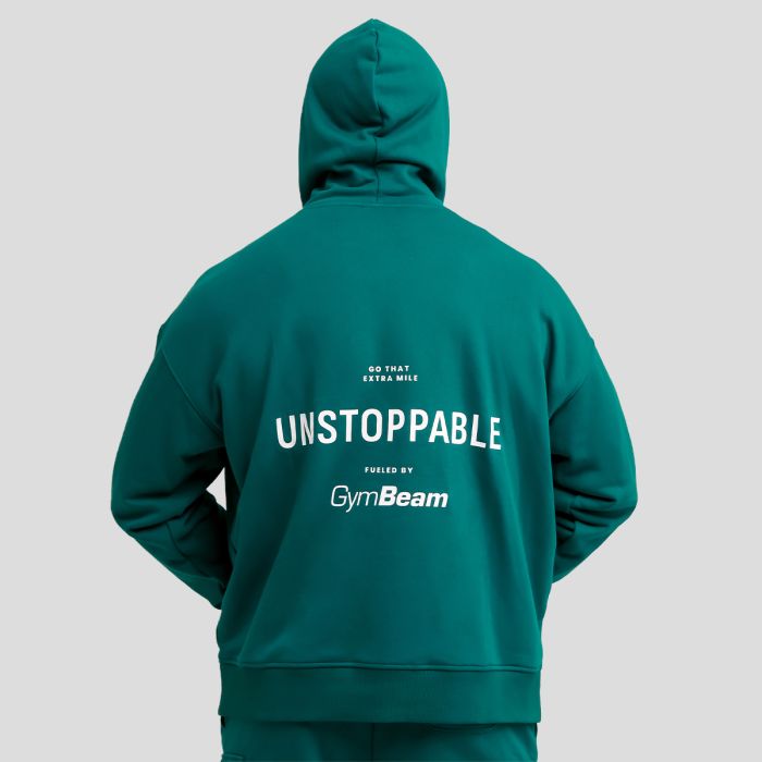Unstoppable Hoodie in Green - GymBeam XXL