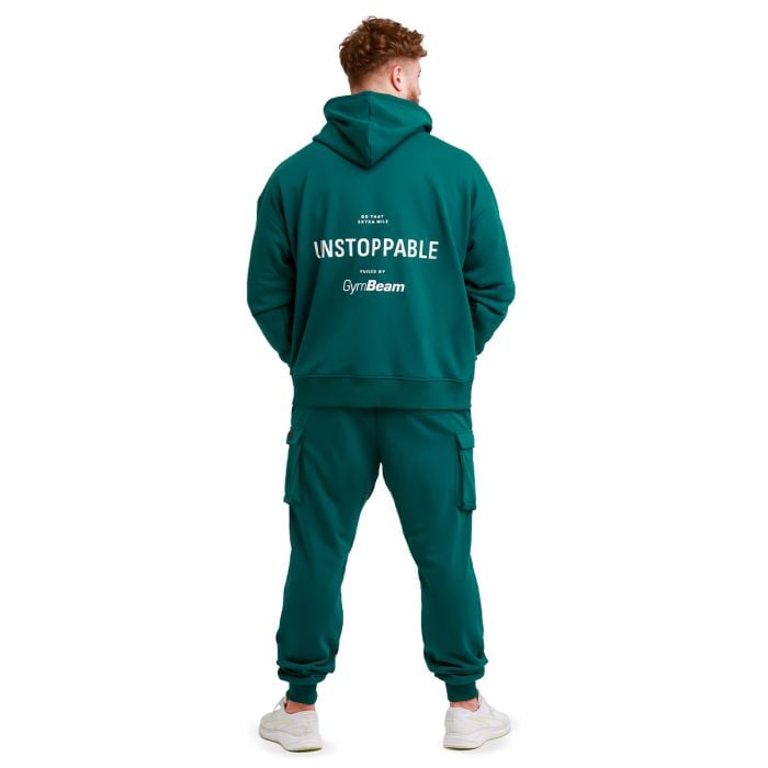 Unstoppable Hoodie in Green - GymBeam XXL