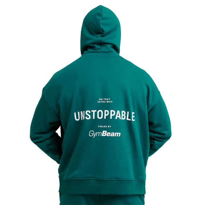 Unstoppable Hoodie in Green - GymBeam XXL