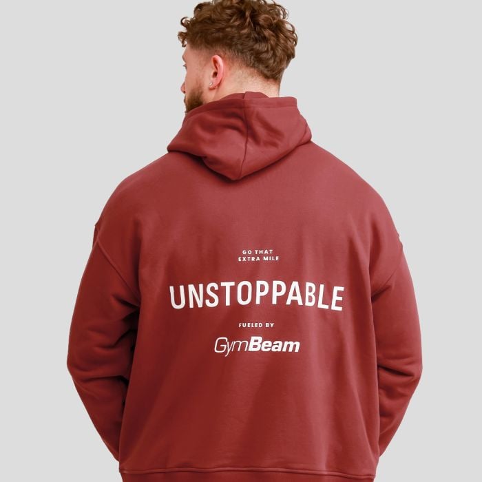 Unstoppable Hoodie in Red - GymBeam XXL