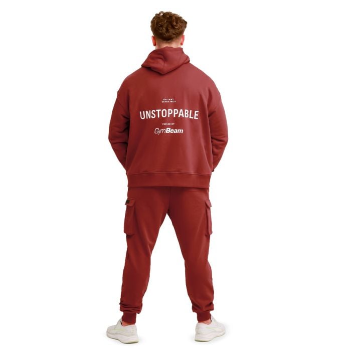 Unstoppable Hoodie in Red - GymBeam XXL