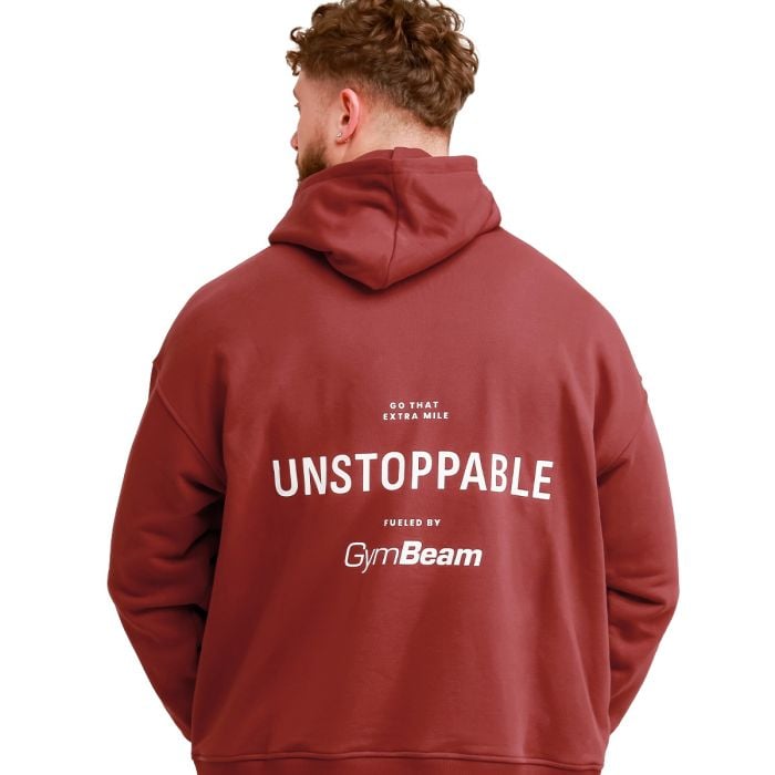 Unstoppable Hoodie in Red - GymBeam XXL