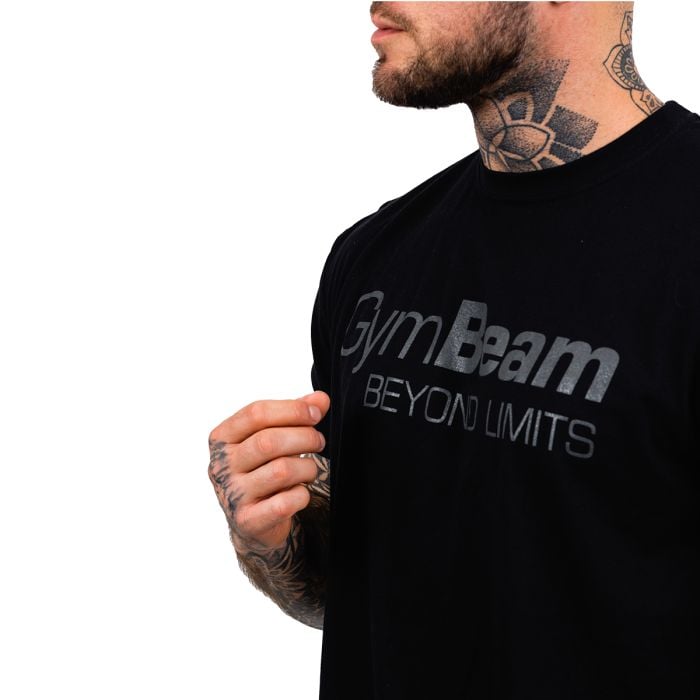 Beyond Limits T-Shirt für Männer in Black - GymBeam L