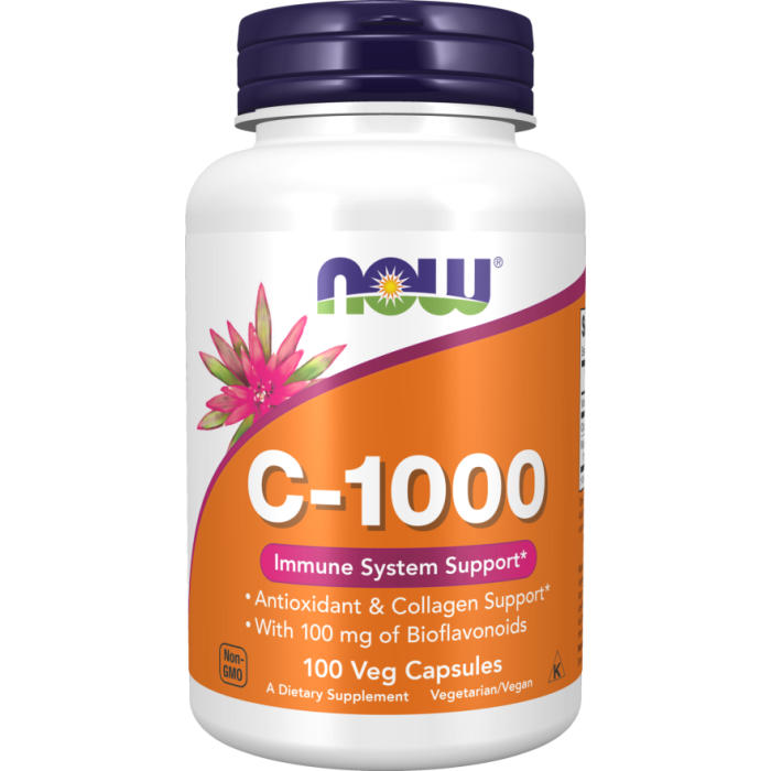 Vitamin C (1000 mg) - NOW Foods 100 Kapseln