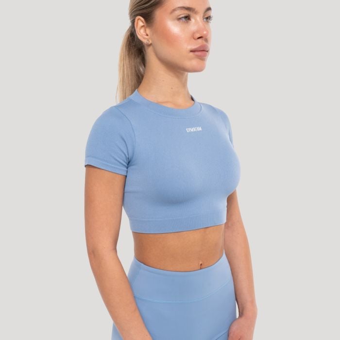 Flow Crop Top für Frauen in Azure – GymBeam L