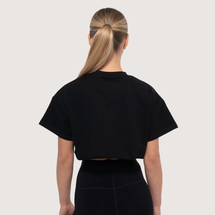 Thrive Cropped T-Shirt für Frauen in Black - GymBeam S