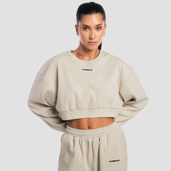 Women‘s Aura Cropped Sweatshirt Grey - GymBeam M