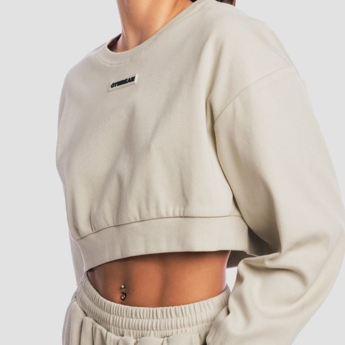 Women‘s Aura Cropped Sweatshirt Grey - GymBeam M