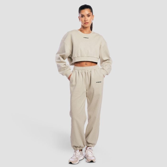 Women‘s Aura Cropped Sweatshirt Grey - GymBeam M