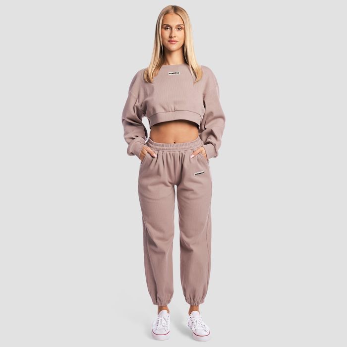 Women‘s Aura Cropped Sweatshirt Roux - GymBeam L