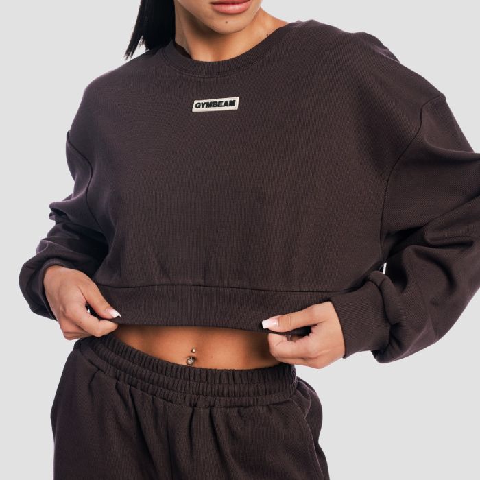 Aura Cropped Sweatshirt für Frauen in Tee Brown - GymBeam M