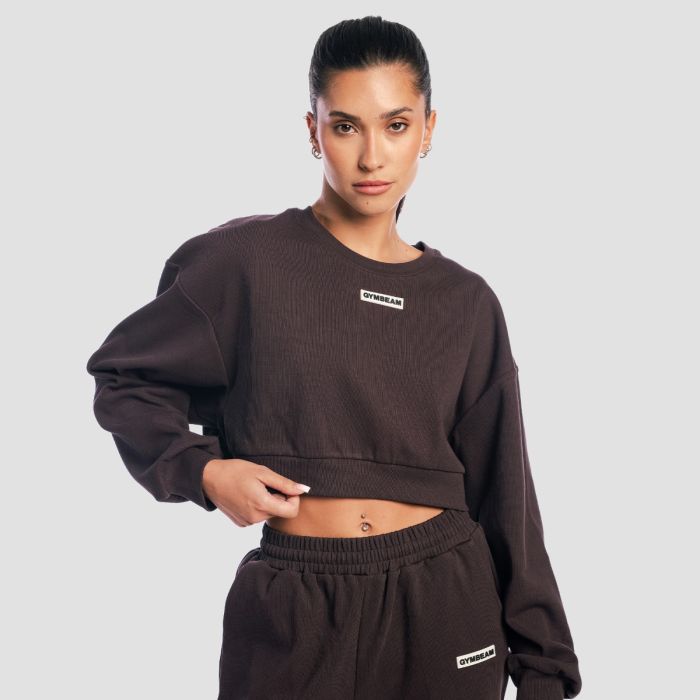Aura Cropped Sweatshirt für Frauen in Tee Brown - GymBeam M