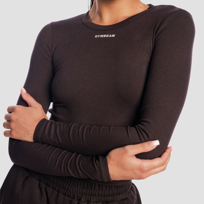 Aura Langarm Shirt für Frauen in Tee Brown - GymBeam XL