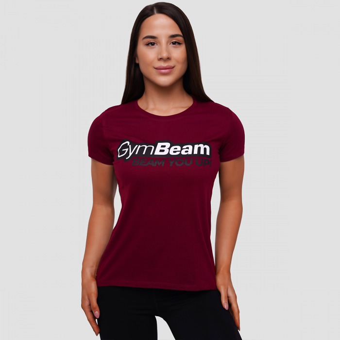 Beam T-Shirt für Frauen Burgundy - GymBeam XXL