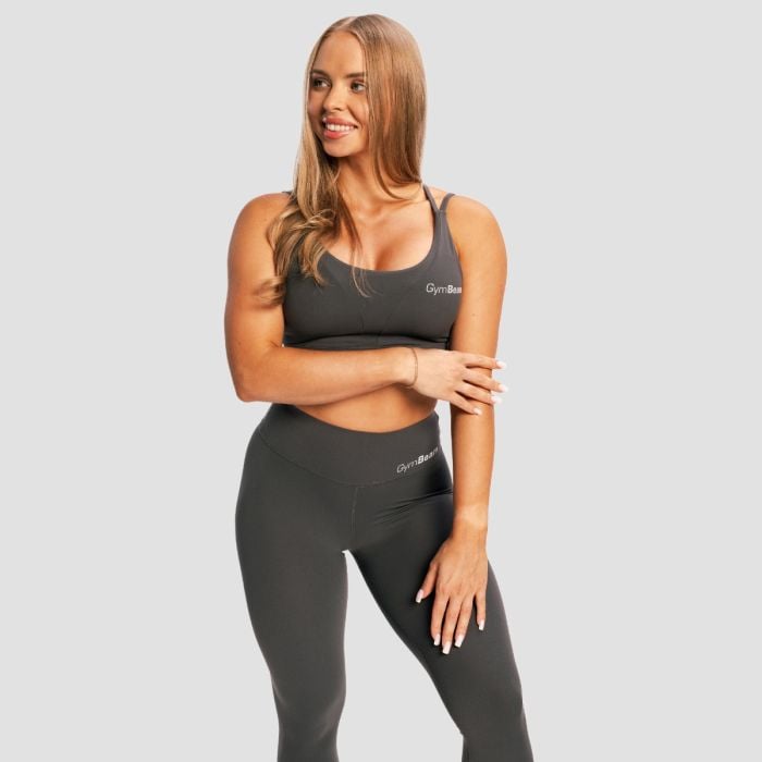 Women‘s BEAT Leggings Charcoal - GymBeam XXL