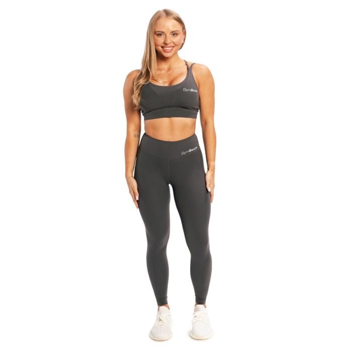 Women‘s BEAT Leggings Charcoal - GymBeam XXL