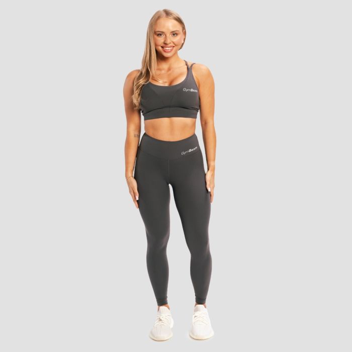 Women‘s BEAT Leggings Charcoal - GymBeam XXL