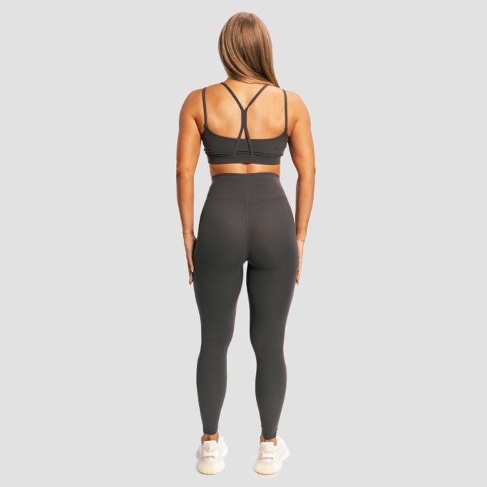 Women‘s BEAT Leggings Charcoal - GymBeam XXL