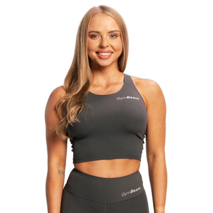 Women‘s BEAT Sports Top Charcoal - GymBeam S