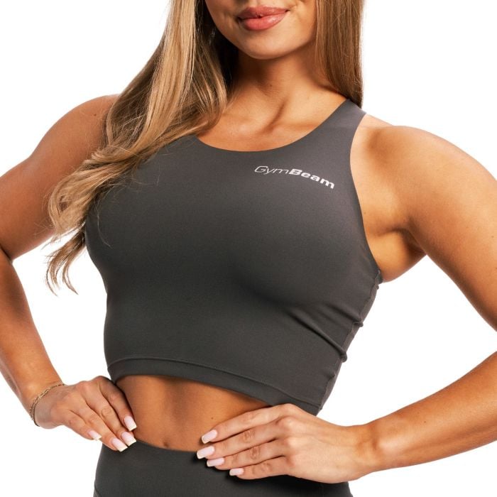 Women‘s BEAT Sports Top Charcoal - GymBeam S