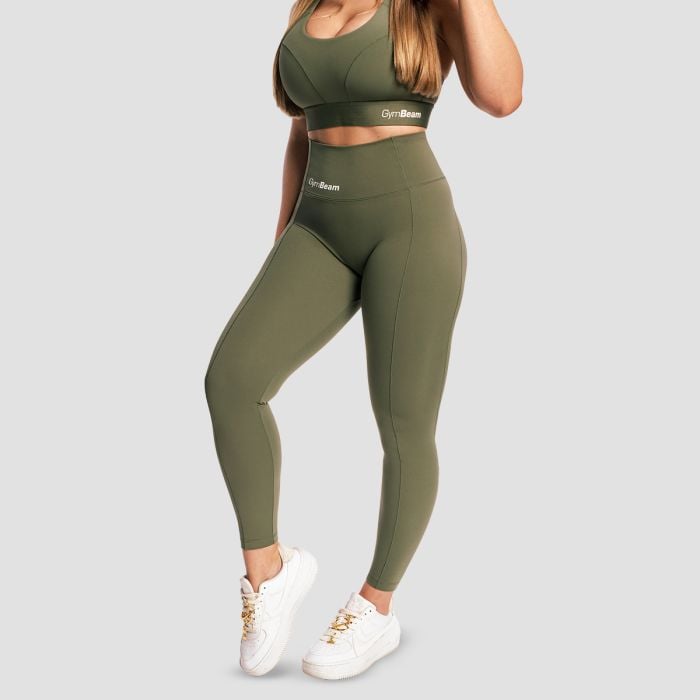 Women‘s Combat Leggings Olive Grey - GymBeam L