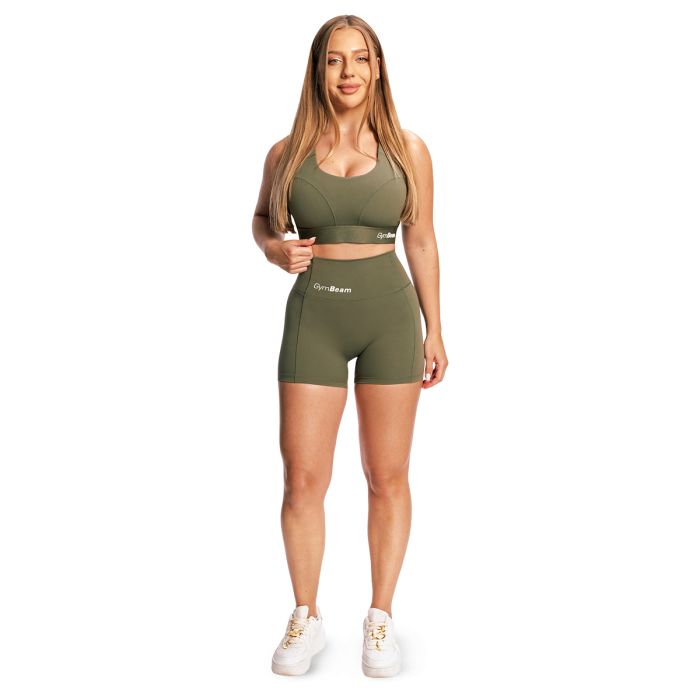 Women‘s Combat Shorts Olive Grey - GymBeam L