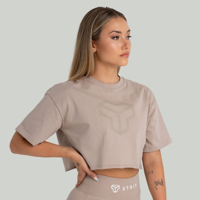 CropTop für Frauen in Taupe - STRIX L