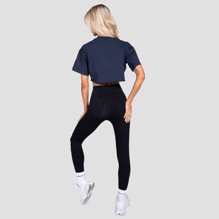 Earned Cropped T-Shirt für Frauen in Midnight - GymBeam L