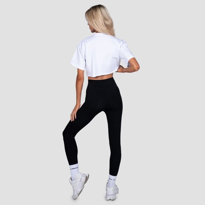 Earned Cropped T-Shirt für Frauen in White - GymBeam L
