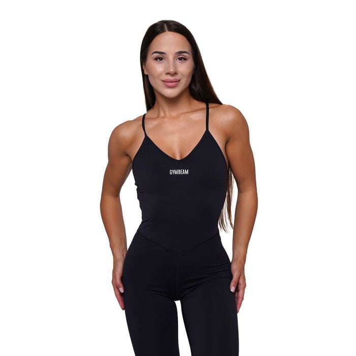 FIT Workout Jumpsuit in Black - GymBeam S