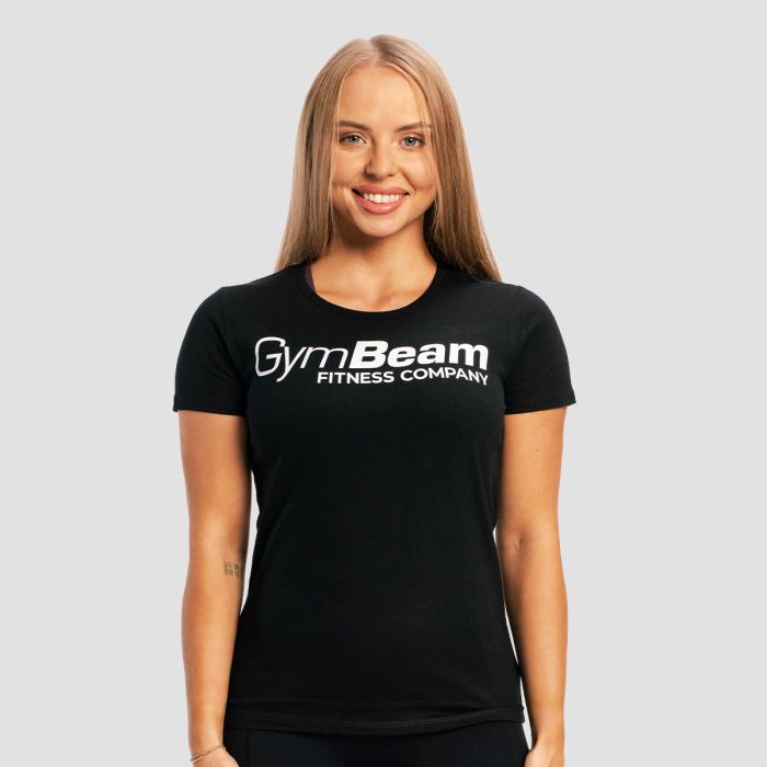 Women's Fitness T-shirt Black - GymBeam S